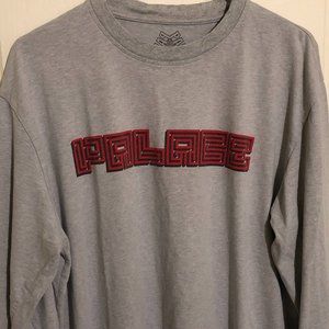 Palace Mazin Long Sleeve T Shirt Grey Marl F/W 18